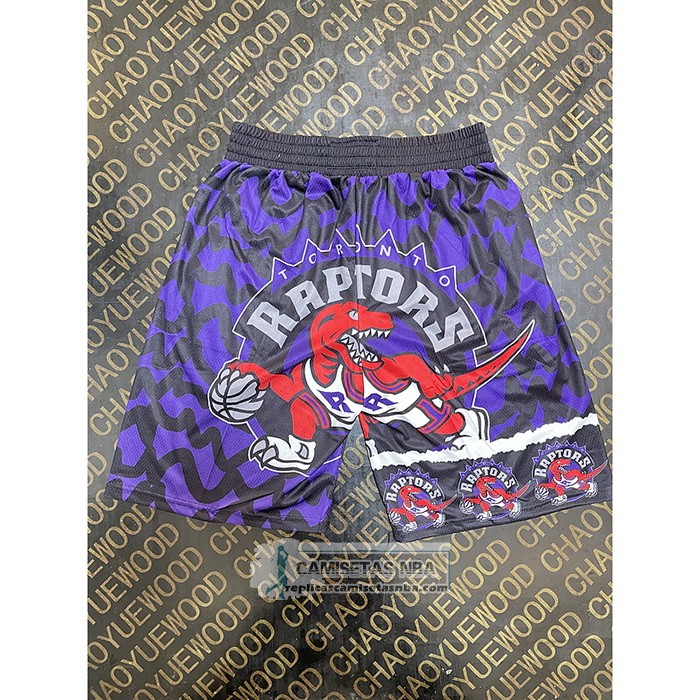 Pantalone Toronto Raptors Mitchell & Ness Negro Violeta